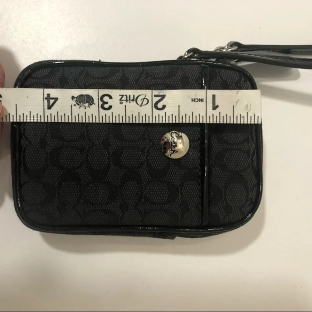 Coach vintage y2k signature mini black wristlet bag